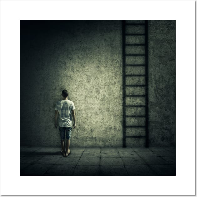 imaginary stairway escape Wall Art by psychoshadow